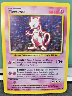 Mewtwo Holo Base Set Unlimited 1999 Vintage Pokemon Card 10/102 - Image 1