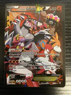 Pokemon TCG Team Magma's Groudon EX Holo Full Art Rare Card 15/34 Double Crisis - Image 1