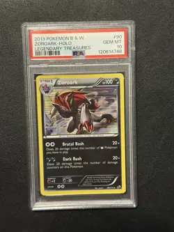 2013 Pokemon B&W Legendary Treasures Zoroark Holo PSA 10 Card - Image 1