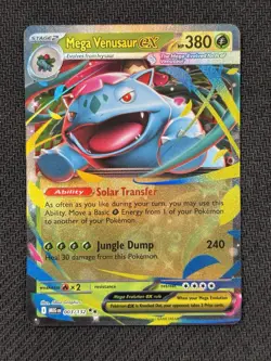 Mega Venusaur EX 003/132 Mega Evolution Holo Rare Pokemon Card NM - Image 1
