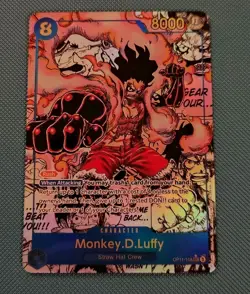 One Piece Card Game A Fist of Divine Speed - Monkey.D.Luffy OP11-118 Manga Alt - Image 2