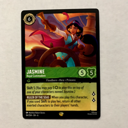 Jasmine 84/204 Disney Lorcana Azurite Sea Regular Legendary Card NM - Image 1
