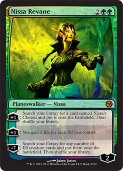 MTG Nissa Revane - Steam Foil Promo, Light Play, English Promo: Media Promos - Image 1