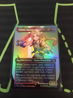 MTG Magic The Gathering Zidane, Tantalus Thief Foil FIN Borderless Final Fantasy - Image 1