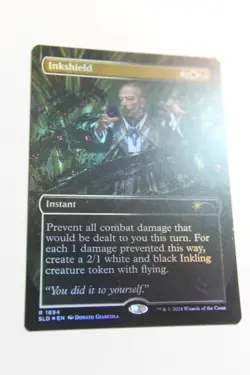 MTG Inkshield x1-Rainbow Foil Borderless-Sheldon's Spellbook-Near Mint - Image 1