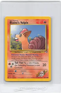 Blaine's VULPIX 65/132 - COMMON - Gym Heroes - VINTAGE WOTC POKEMON CARD - NM - Image 1