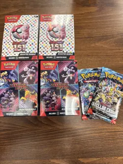 Pokemon TCG 2x Scarlet and Violet 151 Booster Bundle, Destined Rivals, Stellar 820650853210 - Image 1