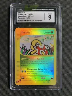 CGC 9 MINT Shuckle 2003 Skyridge 96/144 Reverse Holo Pokemon - Image 1