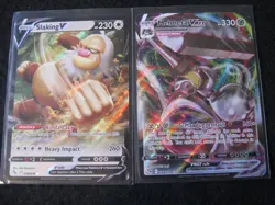 SLAKING V/MELMETAL VMAX 2-CARD LOT 2022 Pokemon GO #58/#48 URR NM-MINT - Image 1