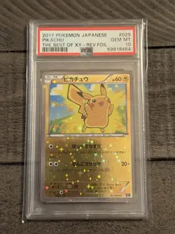 Pokemon Pikachu The Best of XY Japanese Reverse Holo #029 PSA 10 Gem Mint - Image 1