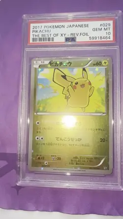Pokemon Pikachu The Best of XY Japanese Reverse Holo #029 PSA 10 Gem Mint - Image 2