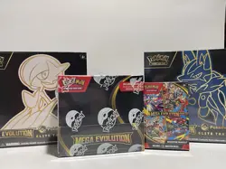 MEGA EVOLUTIONS POKEMON CENTER BUNDLE - 2x ETBS 1x Booster Box 1x Booster Bundle - Image 1