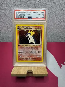 2000 Typhlosion 18 Pokemon Neo Genesis Holo PSA 8 Near Mint TCG WOTC - Image 1