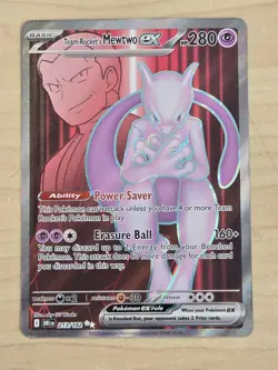 Pokemon TCG Team Rockets Mewtwo EX 213/182 Full Art Destined Rivals English - Image 1