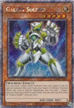Yugioh! Galaxy Soldier - RA04-EN219 - Platinum Secret Rare - 1st Edition Near Mi - Image 1