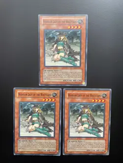 Yugioh Warrior Lady Of The Wasteland SD5-EN002 Common 1st Edition MP/HP X3 - Image 1