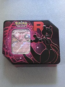 Pokemon Team Rocket MewTwo Tin EMPTY With Promo Card - Image 3