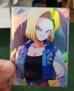 ANDROID 18 DRAGON BALL SPECIAL WAIFU RAINBOW FOIL ANIME CARD - Image 2