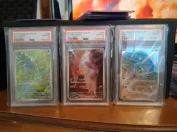 PSA 10 Bulbasaur Charmander Squirtle AR Set 166 168 170 Pokemon Card 151 JP 2023 - Image 1