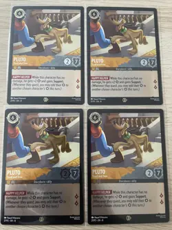 X4 Disney Lorcana Pluto Tried And True Promo Card 27/P2 Playset - Image 1