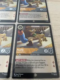 X4 Disney Lorcana Pluto Tried And True Promo Card 27/P2 Playset - Image 2