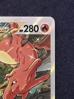 Pokemon TCG Charizard v Star SWSH262 Black Star Promo Card Near Mint Condition - Image 4