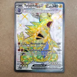 Pokemon TCG Tyranitar ex 211/197 2023 Obsidian Flames Ultra Rare Card - NM - Image 1