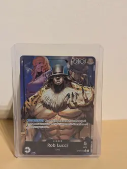 One Piece Card Game: Rob Lucci Custom Card Rare HQ Proxy Luffy OP07-079 - Image 1