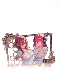Goddess Story - Pink Metal Waifu Card - Itsuki & Nino Nakano - NUMBERED #/200 - Image 1