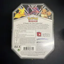 Nintendo Pokemon V Powers Tin Trading Card Game PikachuV - Pikachu Tin 820650807794 - Image 2