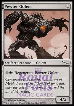 Pewter Golem 4x FOIL MDN MTG Mirrodin Common MINT artifact black - Image 1