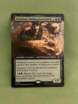 Sandman, Shifting Scoundrel Extended Art 0266 Marvel’s Spider-Man Magic MTG SPM - Image 1