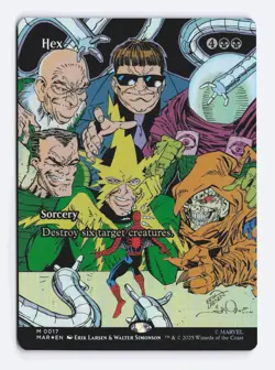 Hex (Borderless) (Foil) 0017 (M) MTG Marvel's Spider-Man Eternal-Legal (MAR) - Image 1