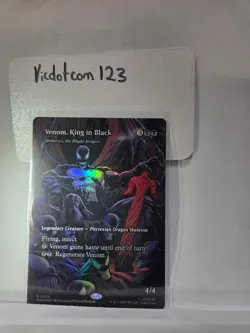 Venom, King in Black (Skitiryx) -Borderless Mythic FOIL- #0022- MTG Spiderman UB - Image 1