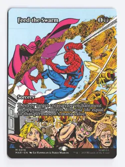 Feed the Swarm (Borderless) 0016 (M) MTG Marvel's Spider-Man Eternal-Legal (MAR) - Image 1