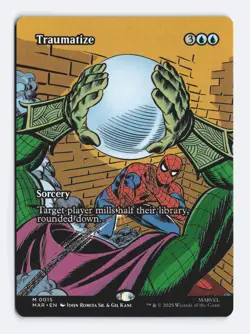 Traumatize (Borderless) 0015 (M) MTG Marvel's Spider-Man Eternal-Legal (MAR) - Image 1