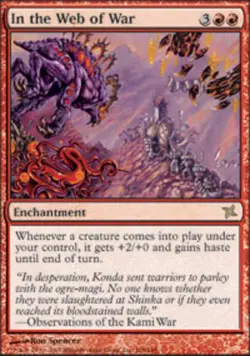 Moderate Play, English MTG In the Web of War Betrayers of Kamigawa Magic the Gat - Image 1