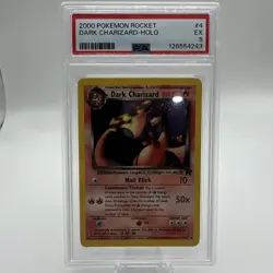 Pokemon 2000 Dark Charizard 4/82 Holo Team Rocket PSA 5 - Image 1