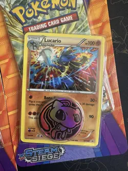 POKEMON XY STEAM SIEGE BLISTER BOOSTER PACK NEW LUCARIO FLOETTE BLACK STAR PROMO - Image 2