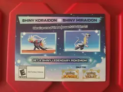 Pokemon Gamestop Scarlet And Violet Shiny Koraidon And Miraidon Code - Image 1