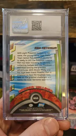 Ash Ketchum Pokemon Topps (2000) Series 2 - HV1 Rainbow Foil CGC 8.5 - Image 3