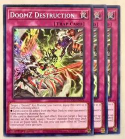 Yugioh! 3x DoomZ Destruction DOOD-EN074 Common 1st Ed NM - Image 1