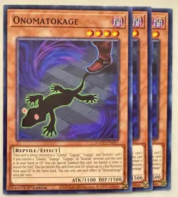Yugioh! 3x Onomatokage DOOD-EN007 Common 1st Ed NM - Image 1