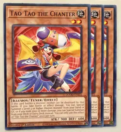 Yugioh! 3x Tao Tao the Chanter DOOD-EN031 Common 1st Ed NM - Image 1