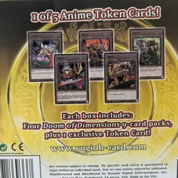 Yugioh Doom Of Dimensions 4 Pack Mini Box plus Exclusive Token Card - Image 3