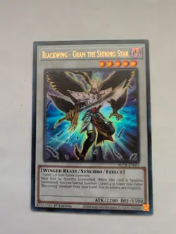 Yugioh! Blackwing - Gram the Shining Star - BLCR-EN063 - Ultra Rare - 1st Editio - Image 1