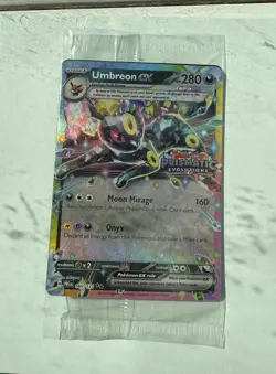 Pokemon TCG Prismatic Evolutions Umbreon EX Card 060/131 Stamped Promo, Sealed - Image 1