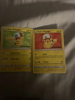 Pokemon TCG Ash’s Pikachu Cards Sm112 And Sm109 - Image 1