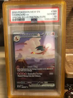 2023 POKEMON MEW EN CHARIZARD EX SPECIAL ILLUSTRATION RAE CARD#199 GEM MT PSA 10 - Image 3