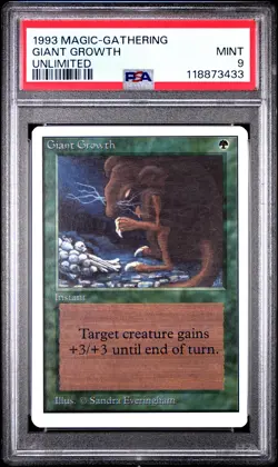 GIANT GROWTH Unlimited PSA 9 Vintage MTG [Nostalgium] - Image 1